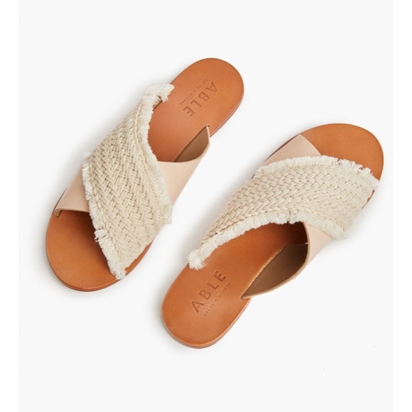 Able Shoes - ABLE Woven Slide Ren Sandal Size 9